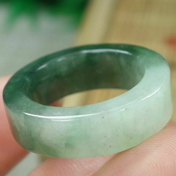 Certified Green 100% Natural A jadeite jade Ring 戒指 USA 7# - Picture 4 of 13
